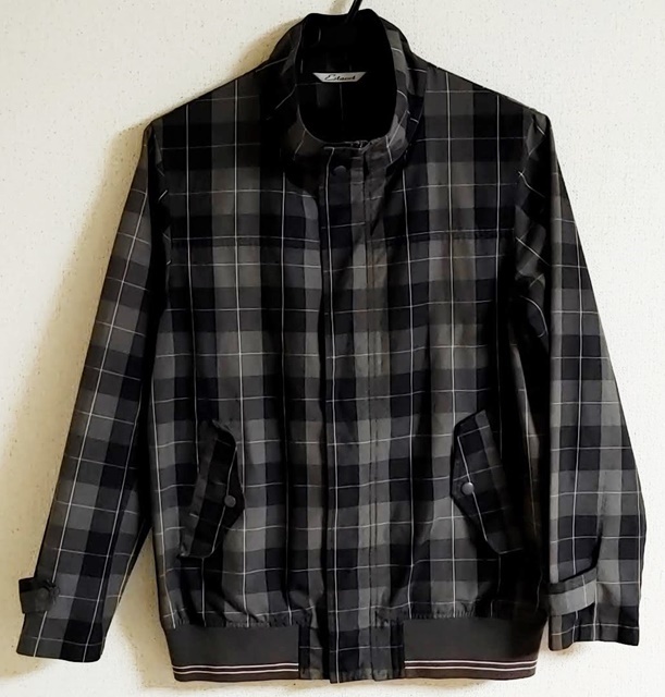 Lサイズ Estacot 長袖 フルジップ ジャンバー グレー×黒×ピンク 拍卖