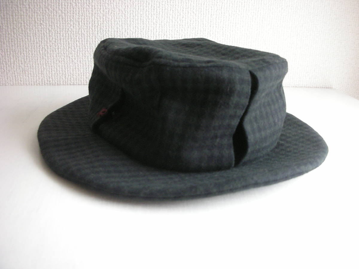 閉店セールK106 新品18,000円 56cm KAMILAVKA コットンハット バケットハット 帽子 ハット バケツハット バケハ チェック柄 グリーン 紺拍卖