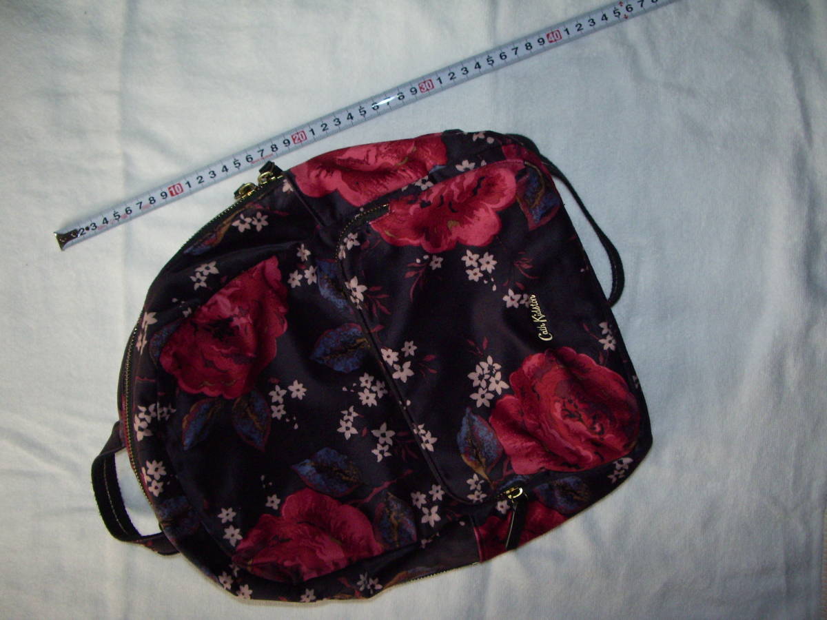 Cath Kidston キャスキッドソン ベルベット リュック/バックパック 花柄ローズ拍卖