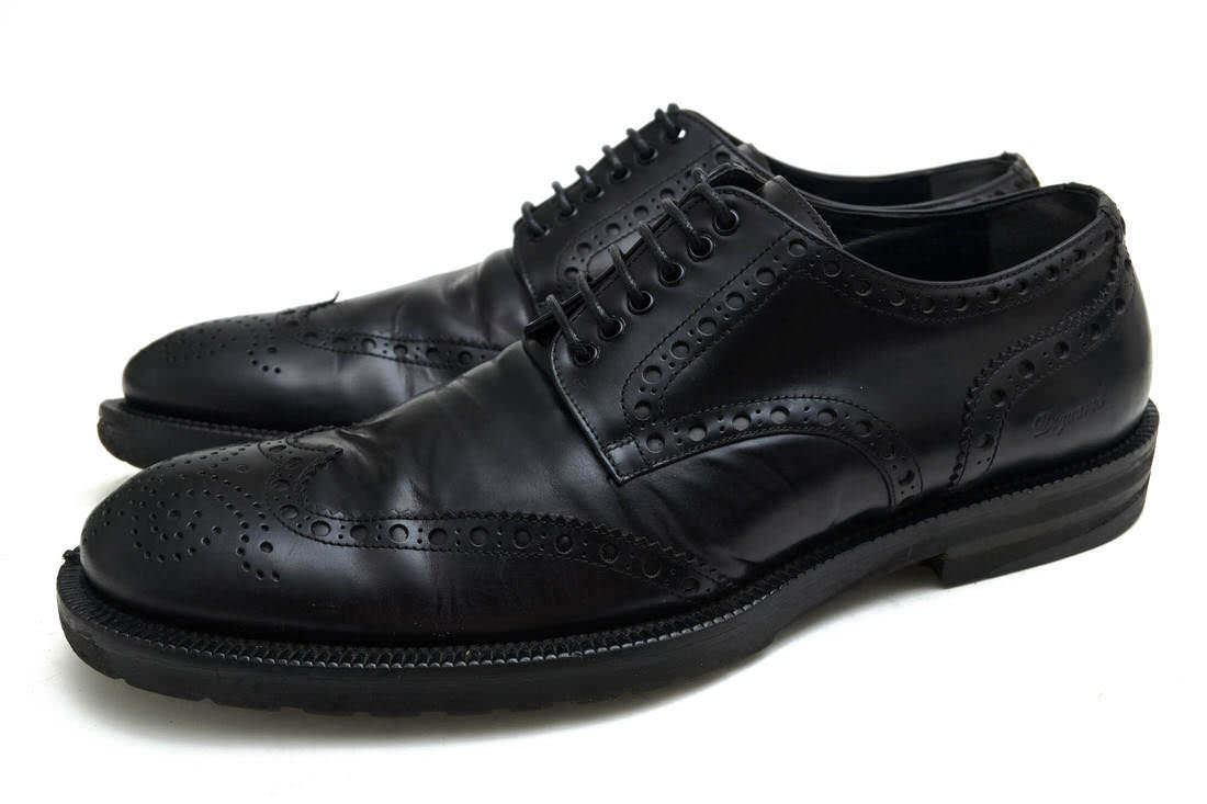 DSQUARED2 ディースクエアード ビジネスシューズ 牛革 カーフ メダリオン ウイングチップ拍卖