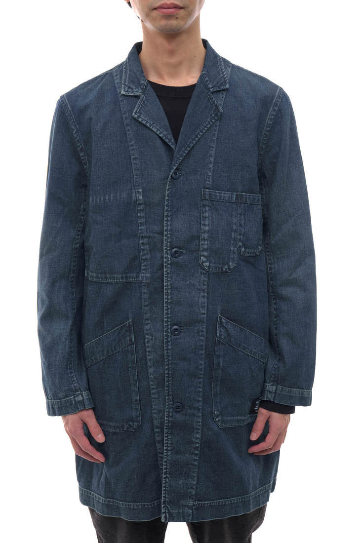 uniform experiment ユニフォームエクスペリメント ステンカラーコート UE-192042 DAMAGED SHOP COAT 8オンスデニム ショップコート デニム拍卖