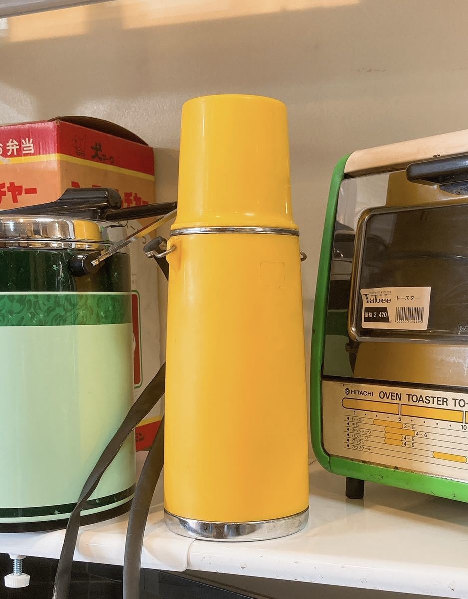 ☆昭和レトロ EVEREST水筒☆エベレスト/バキュームボトル/プラボトル/黄色/アンティーク雑貨/SD-550/139拍卖