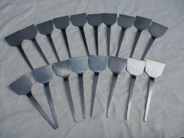 中古良品 業務用 ステンレス製 ヘラ もんじゃ焼き 小 18本セット 厨房小物 店舗用品 k0261拍卖