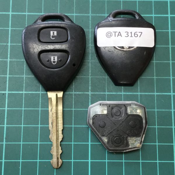 @TA 3167 設定方法つきトヨタ 純正 2B 2つボタン キーレス ヴィッツ ウィッシュ カローラ ハイエース レジアスエース等拍卖