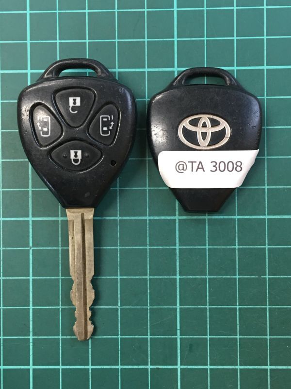 @TA 3008設定法法つき 基盤44010 トヨタ 4B スライド キーレス ハイエース ヴォクシー ノア ポルテ アルファード等 4ボタン拍卖