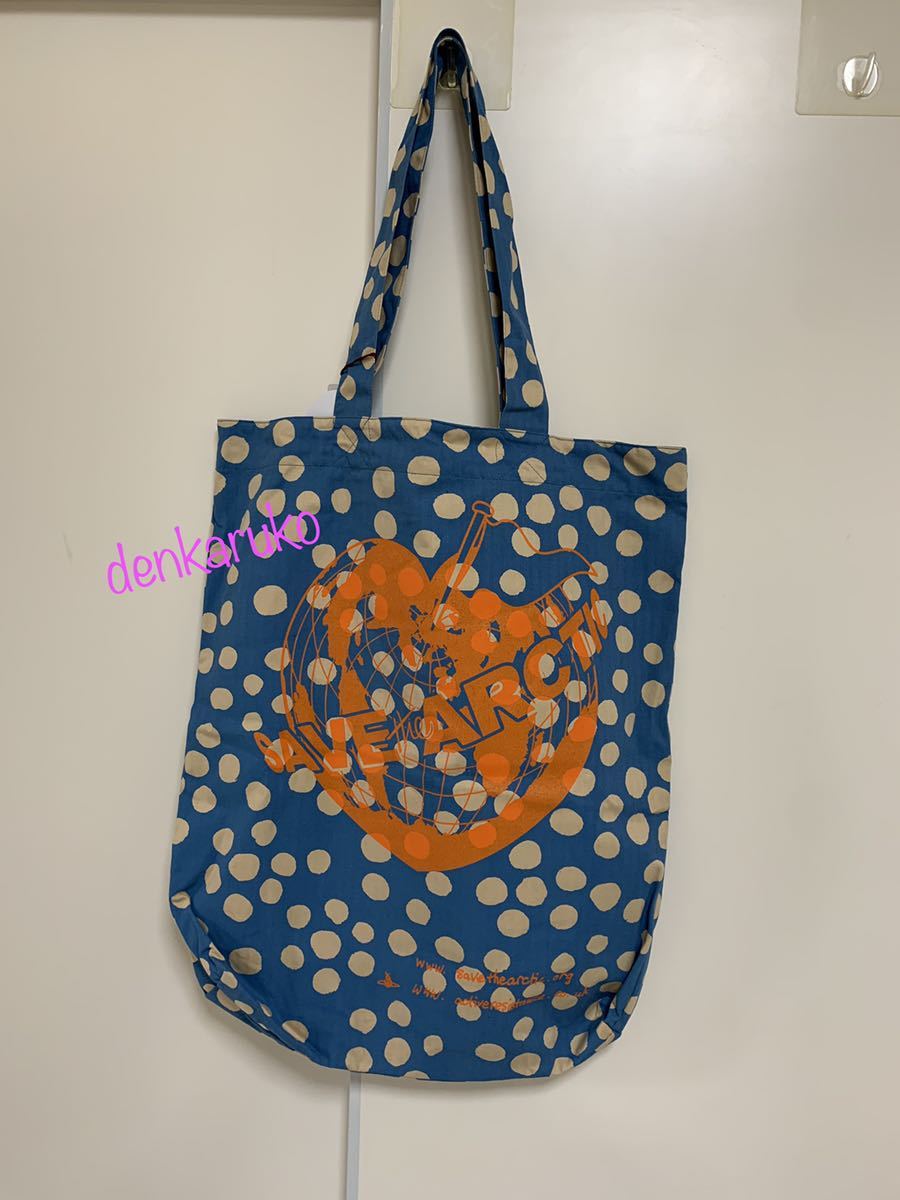 未使用タグ付☆SAVE the ARCTIC☆クラールドット トートバッグ☆水色☆ヴィヴィアンウエストウッド☆Vivienne Westwood拍卖