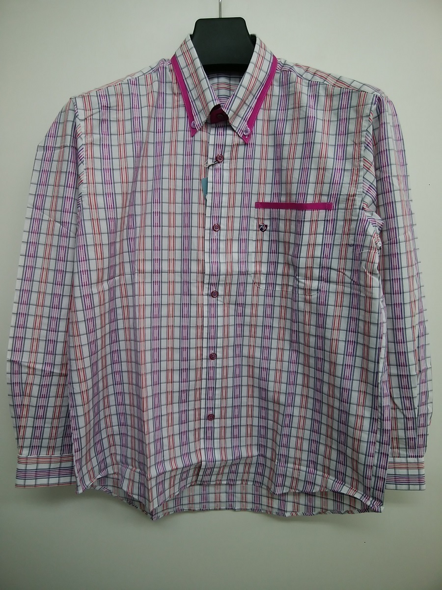 シャツ 60%OFF アンジェロ・パジェロ 春夏物 チェック柄(L)新品拍卖