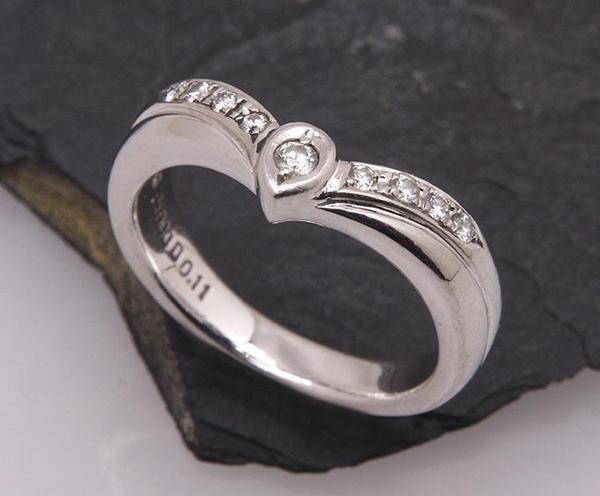 《質屋出品》POLAポーラ★Pt900ダイア0.11ctデザインリング★C-2102拍卖