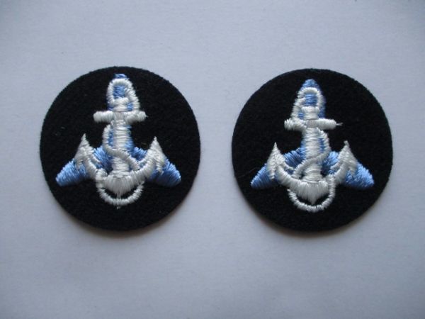 【送料無料・2枚セット】ミリタリー碇プロペラ刺繍ワッペン記章/船舶ヨット徽章スクリュー軍イカリ帽章NAVY部隊章マリーン船Army水兵②M28拍卖