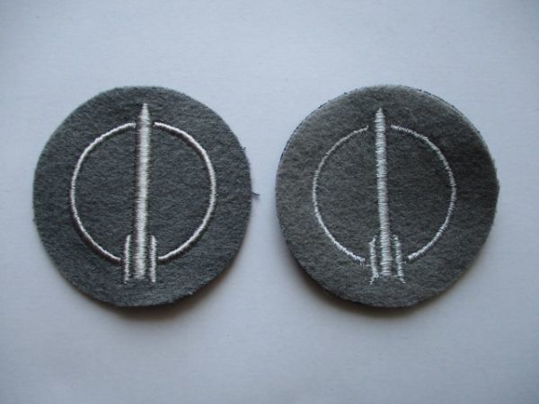 【送料無料・2枚セット】ドイツ軍 刺繍ワッペン記章/Bundeswehr独軍ミリタリーNAVY肩袖ミサイル部隊章Army①M28拍卖