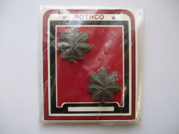【送料無料・2個セット】ビンテージROTHCO米軍 階級章『少佐』アメリカ軍ピンバッジ/B放出品ロスコUSAアメリカ軍ミリタリー階級章ピンズMB1拍卖