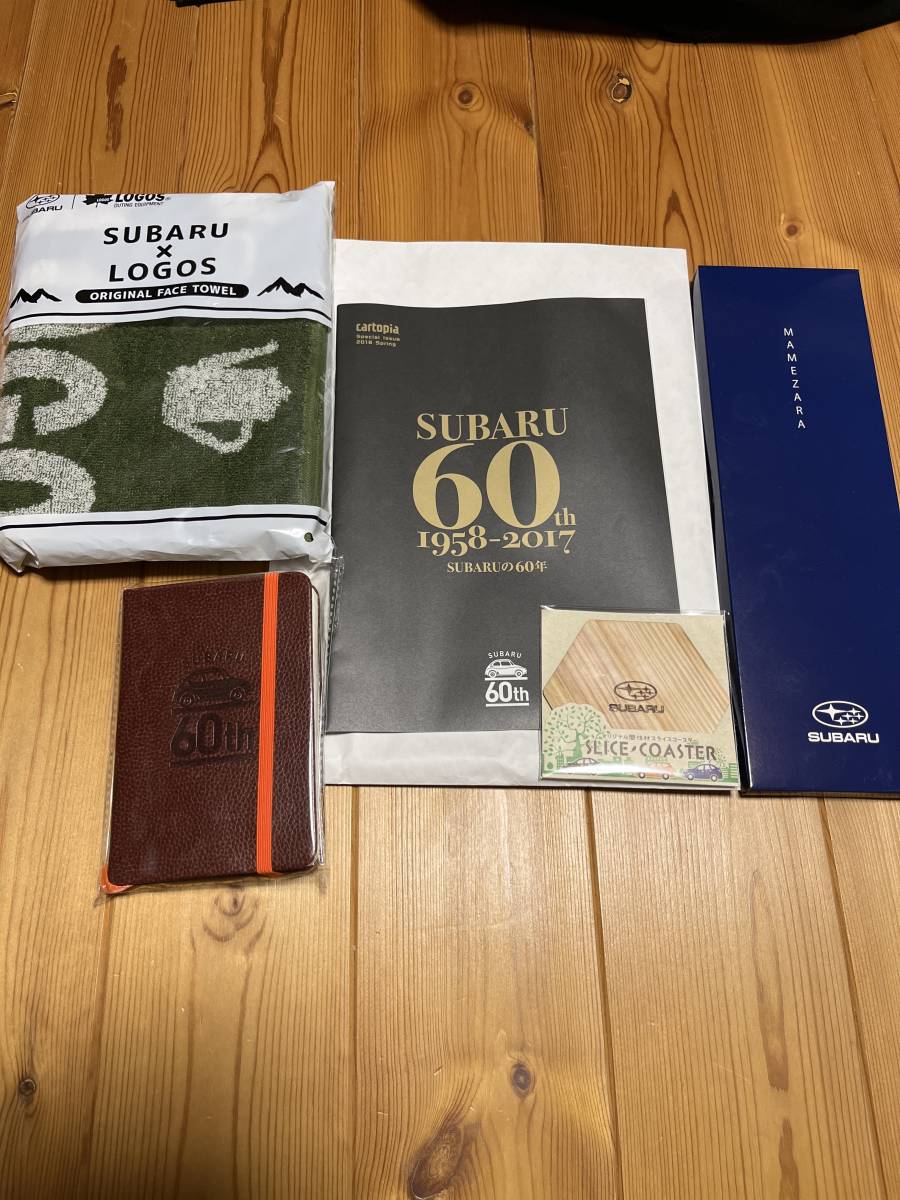 スバル 非売品グッズ4点セット フェイスタオル ノートブック コースター 豆皿 新品未使用未開封 SUBARU 拍卖
