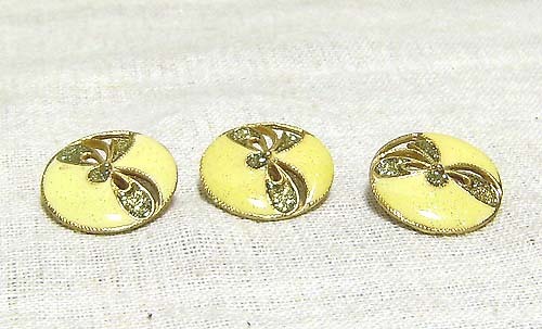 七宝焼きのきらきらボタン<リボン>6個セット拍卖