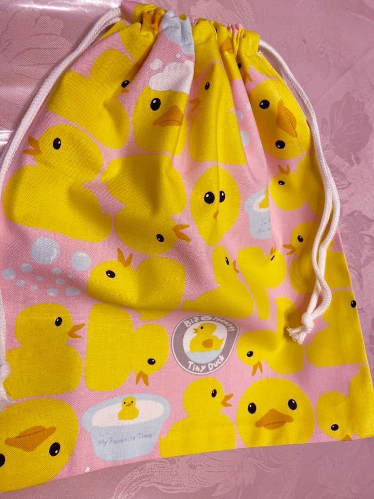 大15 巾着袋 小物入れ 体操服入れ ハンドメイド ウサギ柄拍卖