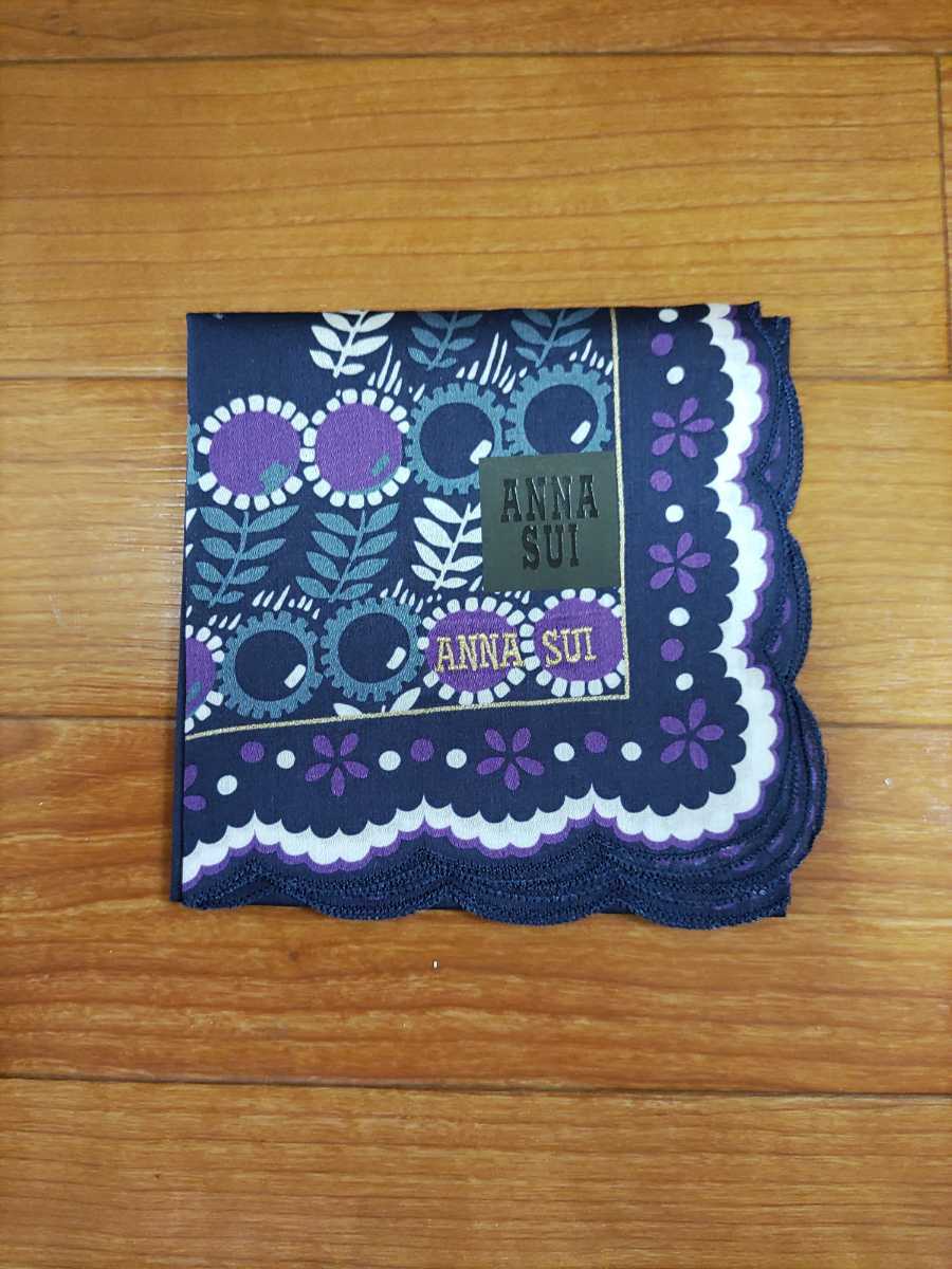K108②: ANNA SUI アナスイ ハンカチ 新品未使用拍卖