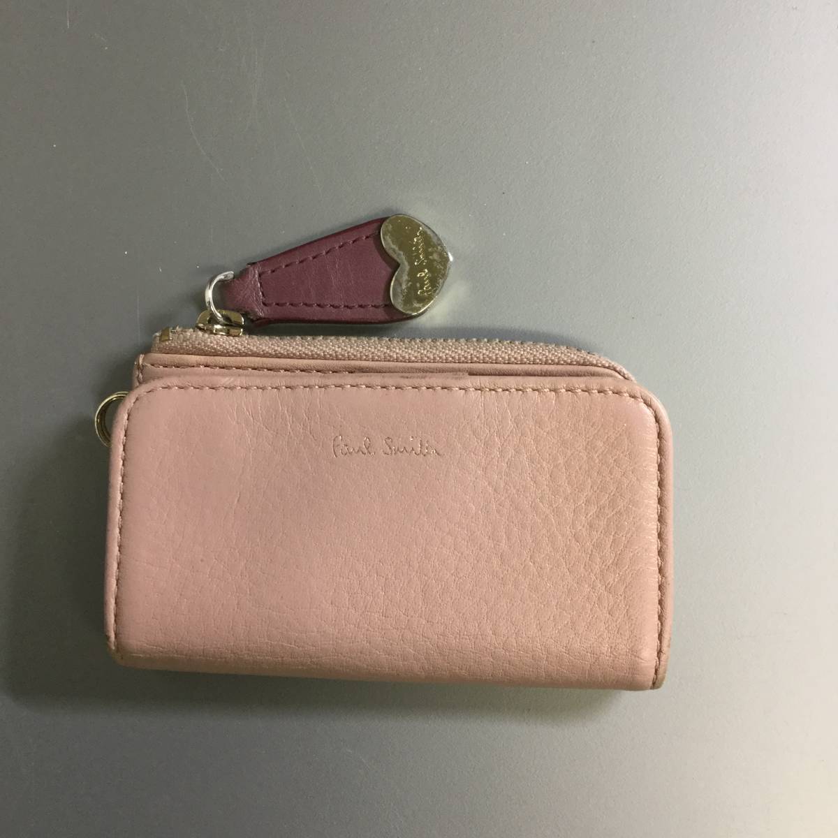 Paul Smith ポールスミス キーケース コインケース レザー 薄ピンク系拍卖