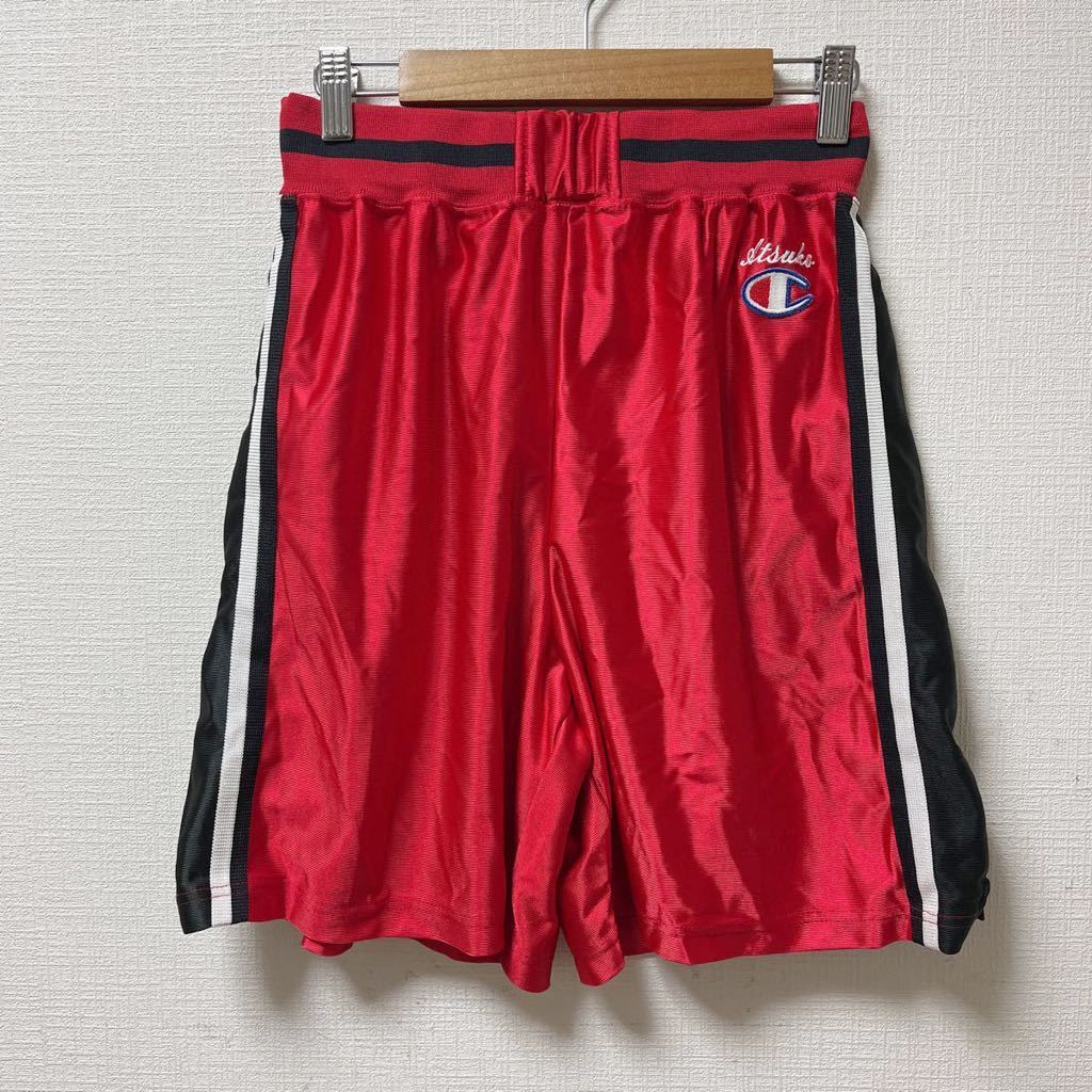 Champion チャンピオン レディース ハーフパンツ Oサイズ レッド ポリエステル拍卖