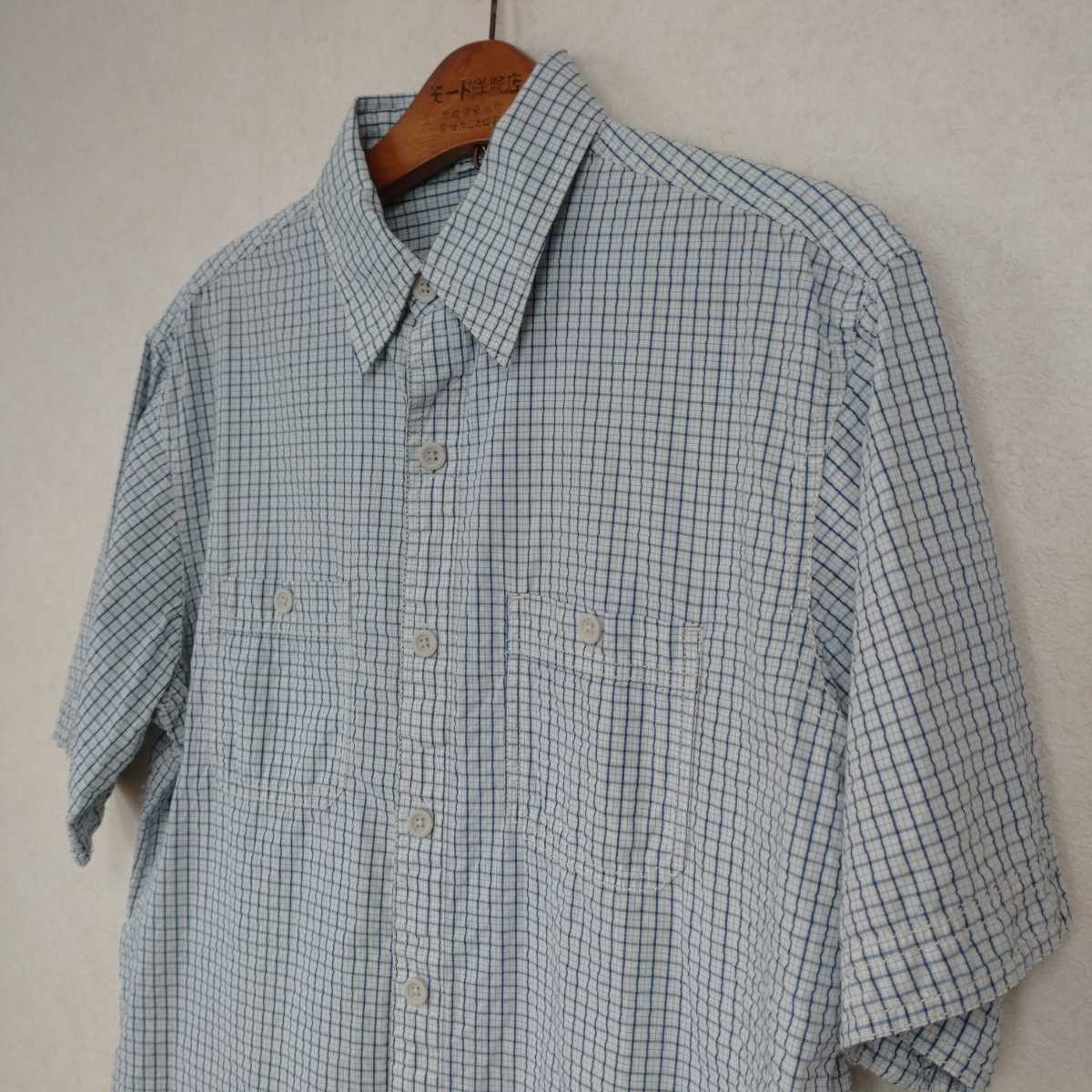 ティンバーランド サッカー地 速乾シャツ 白チェック ML拍卖