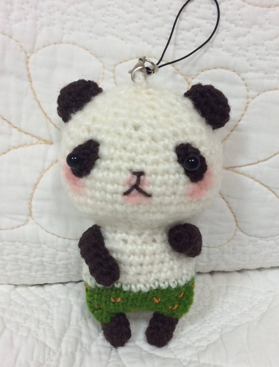 編みぐるみ あみぐるみ ストラップ赤ちゃんパンダ拍卖