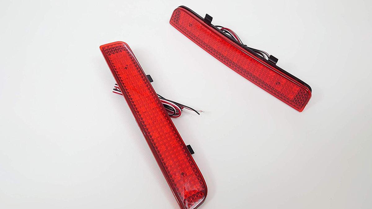 レッドレンズ ランドローバー 48連 LED リフレクター リアバンパー ライト ランプ ディスカバリー3 ディスカバリー4拍卖