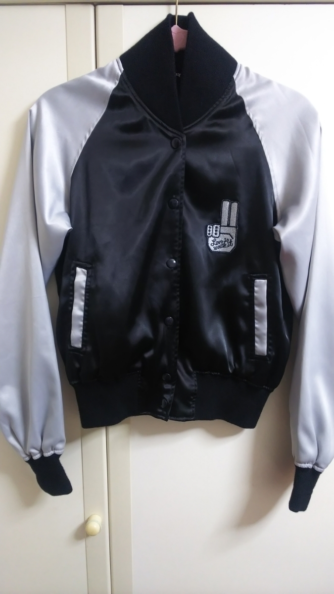 ★SLY スライ★スカジャン グレー×黒★サイズ 2★拍卖