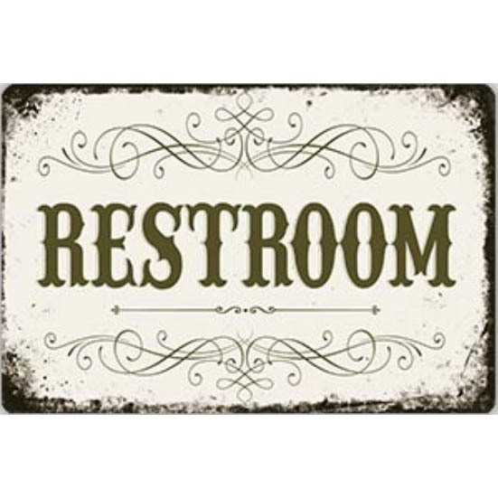 A3015 メタル サイン ブリキ 看板 金属 製 プレート パネル 店 舗 案内 室名 札 ピクト トイレ 男 女 お手洗い 【9370】拍卖