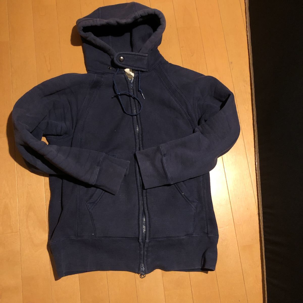 エンジニアガーメンツ リバースパーカー 裏地付き 紺ジップパーカー拍卖