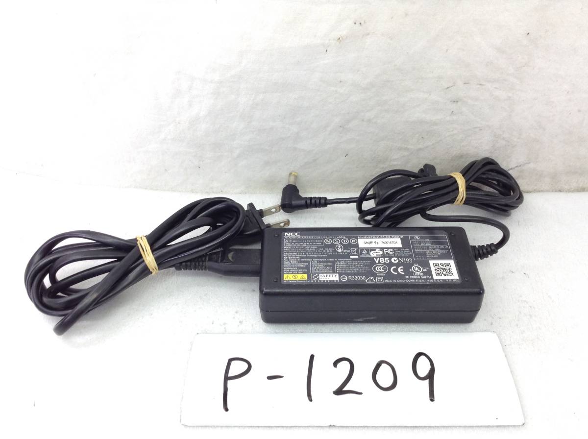 P-1209 NEC 製 ADP-60NH 仕様 19V 3.16A ノートPC用ACアダプター 即決品拍卖