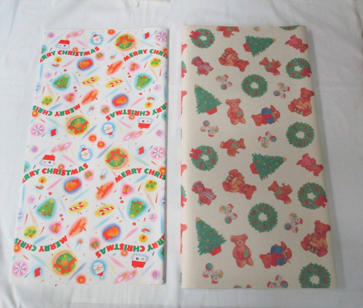 未使用 クリスマス くま 約38枚 包装紙 ラッピング クリスマス クマ ベア ファンシー レトロ拍卖