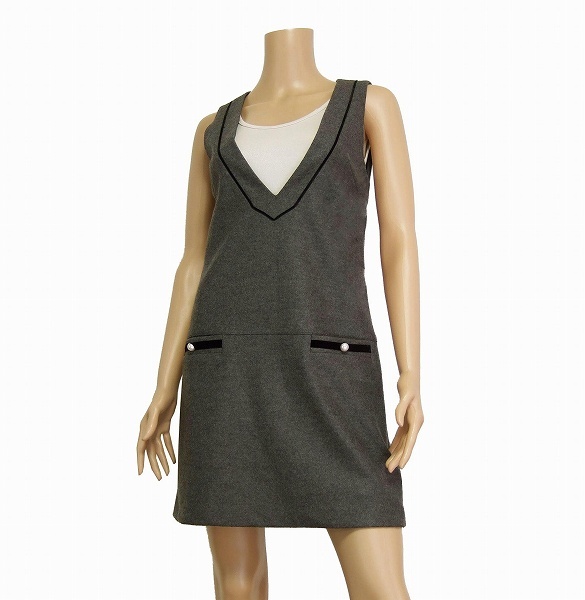 A新品同様*クインズコート*グレー*ワンピース*小さいサイズ1/7拍卖