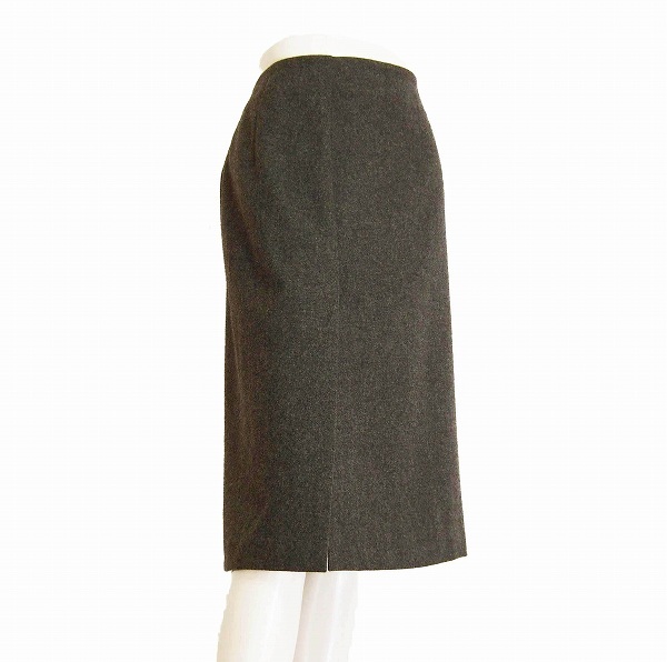 A美品*K.T.*キヨコタカセ*グレー*圧縮ウール*美形スカートM/9拍卖
