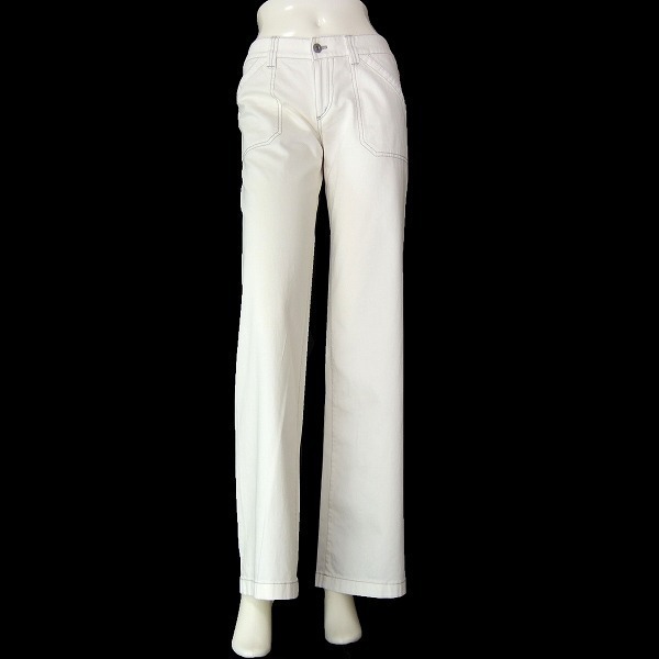 M新品/クードシャンス COUP DE CHANCE ゆったりワイドパンツ 表記38号(9号/M相当) 白/ホワイト コットン素材 春秋向け ボトムス レディース拍卖