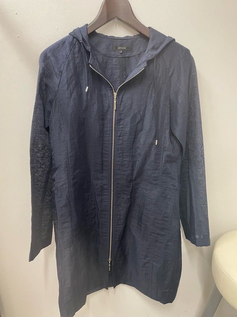 ARTISAN(アルチザン)麻/ナイロン/ジップアップ/フード/コート☆サイズ9拍卖