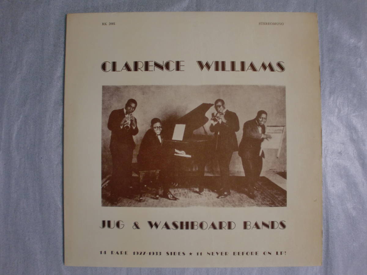 良盤屋 J-0298◆LP◆ Italy 輸入盤 クラレンス・ウイリアムズ / Clarence Williams/Jug & Washboard Bands 1927-1933拍卖