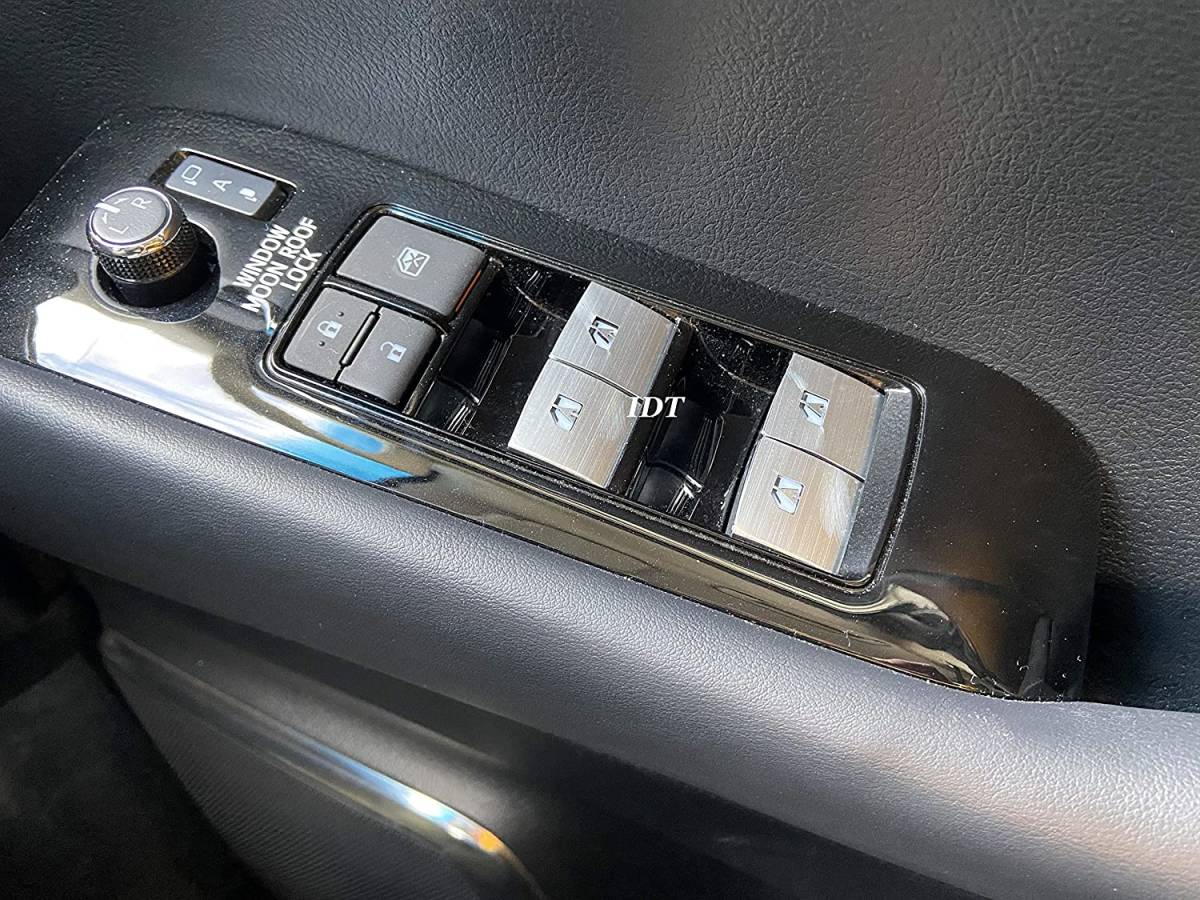 30系 ヴェルファイア アルミ パワーウインドウ スイッチ カバー 銀 ボタン ガーニッシュ 7個セットカスタム パーツ 簡単取り付け 前期 後期拍卖