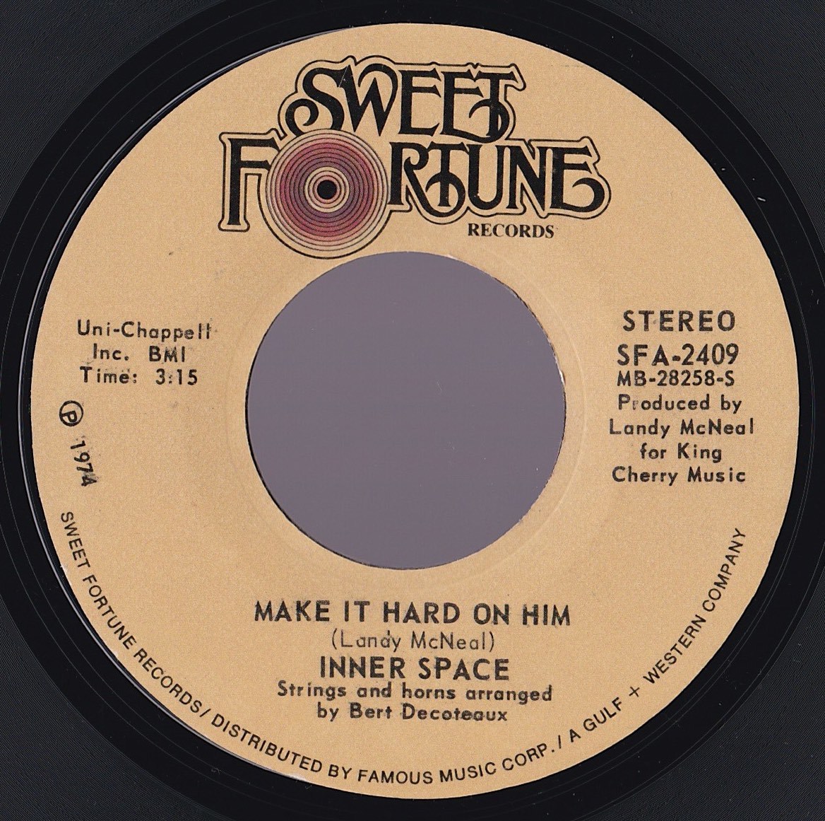 ソウル7inch・45★INNER SPACE / Make it hard on him / Break the chains★Sweet fortune★拍卖