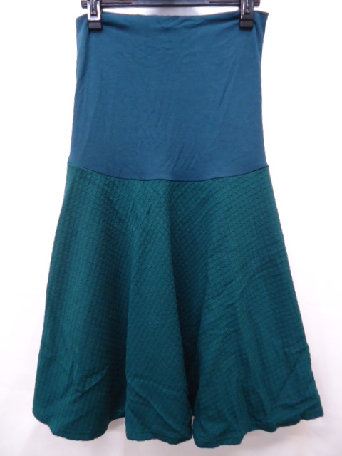 【KCM】wdn-19■タグなし未使用■マタニティウェア フレアスカート 裏地付き グリーン レディース拍卖