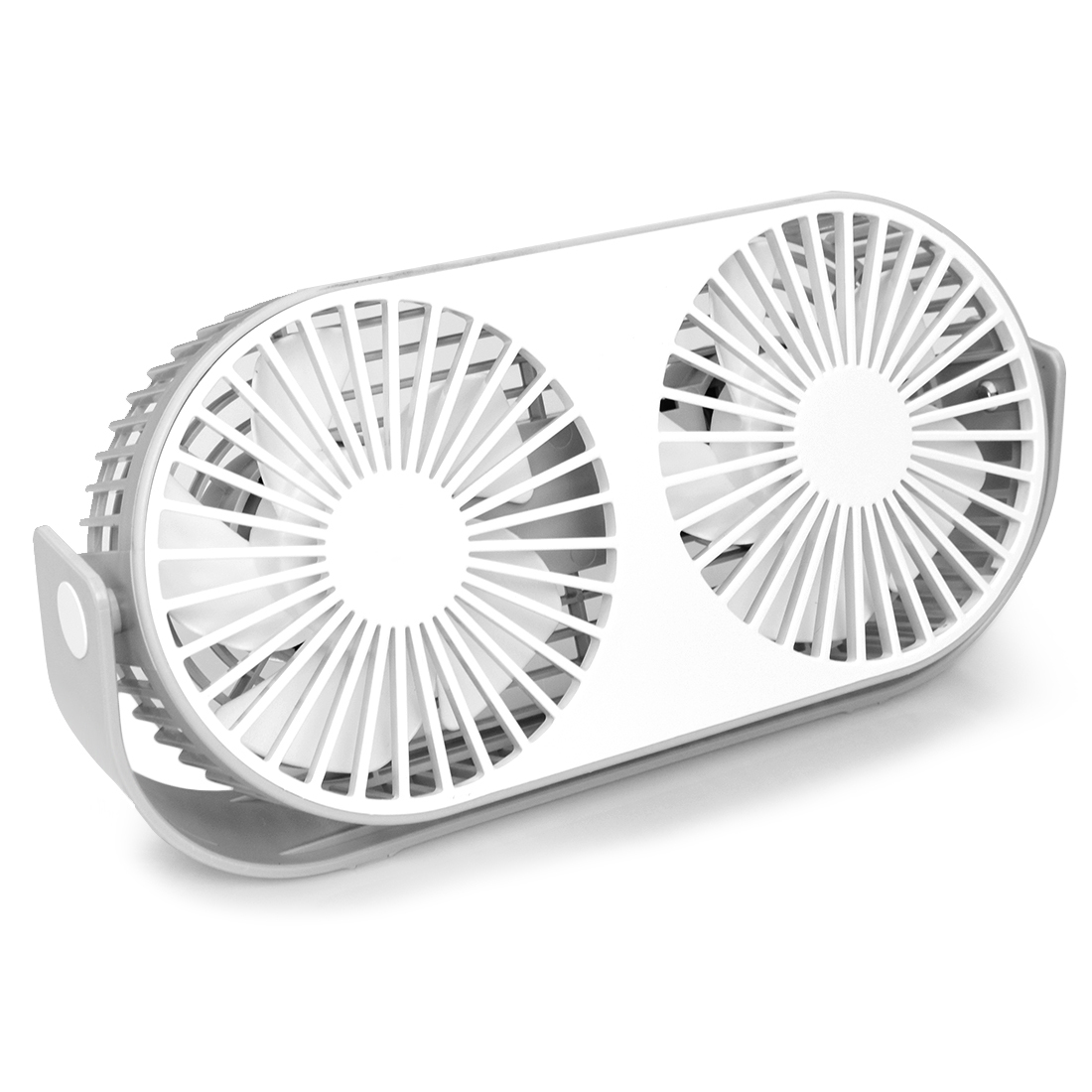 ダブルファン 扇風機 卓上 卓上扇風機 サーキュレーター 3段風量調節可能 充電式 360度回転 オフィス おしゃれ グレー拍卖