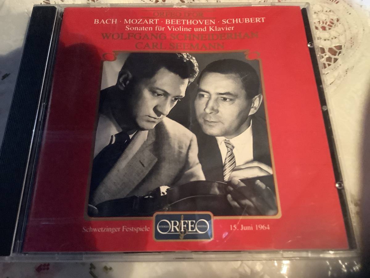 シュナイダーハン  バイオリンソナタ バッハ ベートーヴェン シューベルト モーツァルト  ゼーマン拍卖