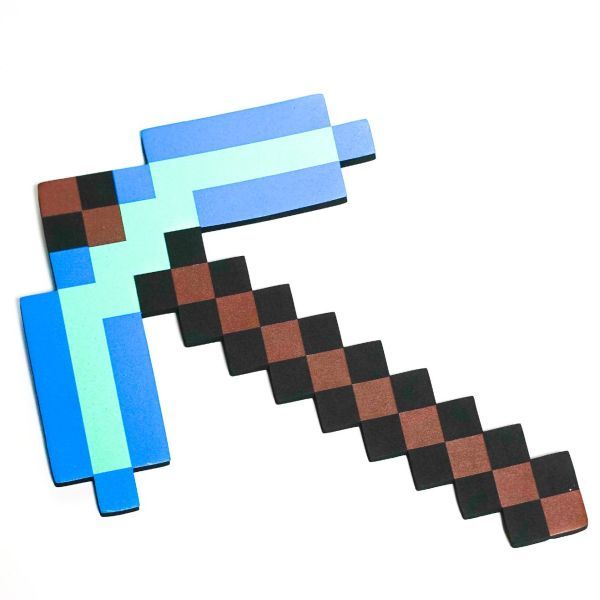 コスプレ ダイヤのツルハシ マインクラフト 濃 ツルハシ クリーパー 武器 青 ブルー グッズ 道具 おもちゃ拍卖