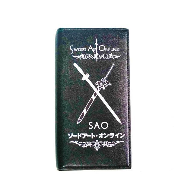 財布 ソードアートオンライン SAO 2刀 黒 キリト アスナ サイフ さいふ 長財布 子供 ギフト プレゼント拍卖