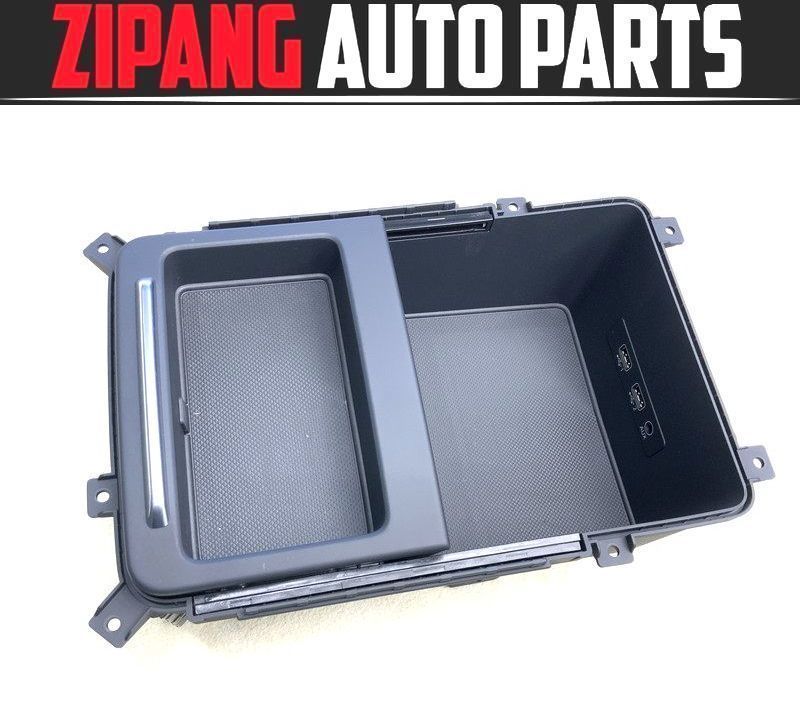 AU098 FY Q5 2.0TFSI クワトロ Sライン センターコンソール ドリンク ホルダー/小物入れ/USB AUX:ポート付 ◆黒系 ★破損無し ◎ ★即決★拍卖