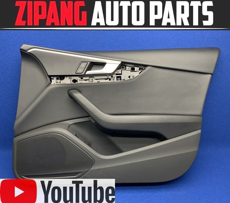 AU101 8W A4 2.0TFSI スポーツ Sライン 右フロント ドア トリム/内張り ◆合皮/ブラック 【動画有り】○ ★即決★拍卖