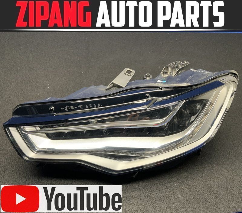 AU104 4G A6 2.8FSI クワトロ Sライン 純正 左ヘッドライト LED ユニット付/AFS無し 【動画有り】○ ★即決★拍卖