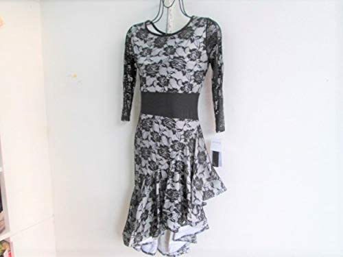 新品◎社交ダンス ラテン ドレス 薔薇レースかさね これです拍卖