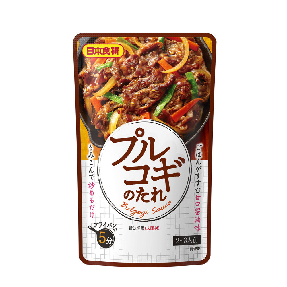 プルコギのたれ 本格韓国焼肉 甘口醤油味 日本食研 100g 2~3人前/6924x2袋セット/卸/送料無料拍卖