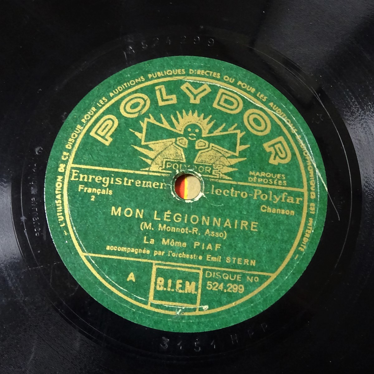 仏Polydor 524.299 「私の兵隊さん」 ラ・モーム・ピアフ拍卖