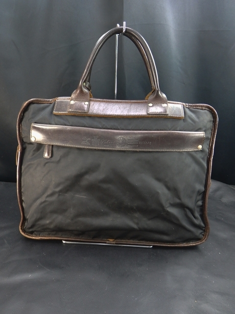 フェリージ 黒 ナイロンx革 8637/2 ブリーフ 伊製 Felisi拍卖