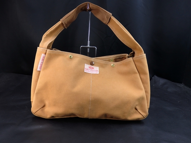 バッグンナウン イエロー/ゴールド キャンバス ワンハンドル・バッグ BAG’n’NOUN拍卖