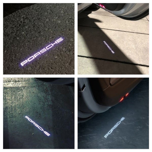 Porsche ポルシェ LED ロゴ プロジェクター ドア カーテシ ランプ カイエン ボクスター マカン ケイマン 958/981/982/991 ライト マーク拍卖